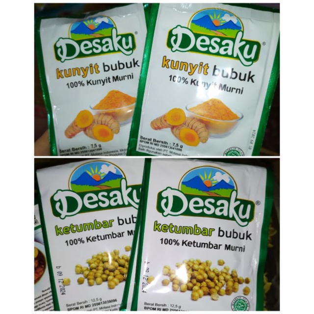 

Desaku Spices Ketumbar bubuk Kunyit bubuk renceng 12 pcs