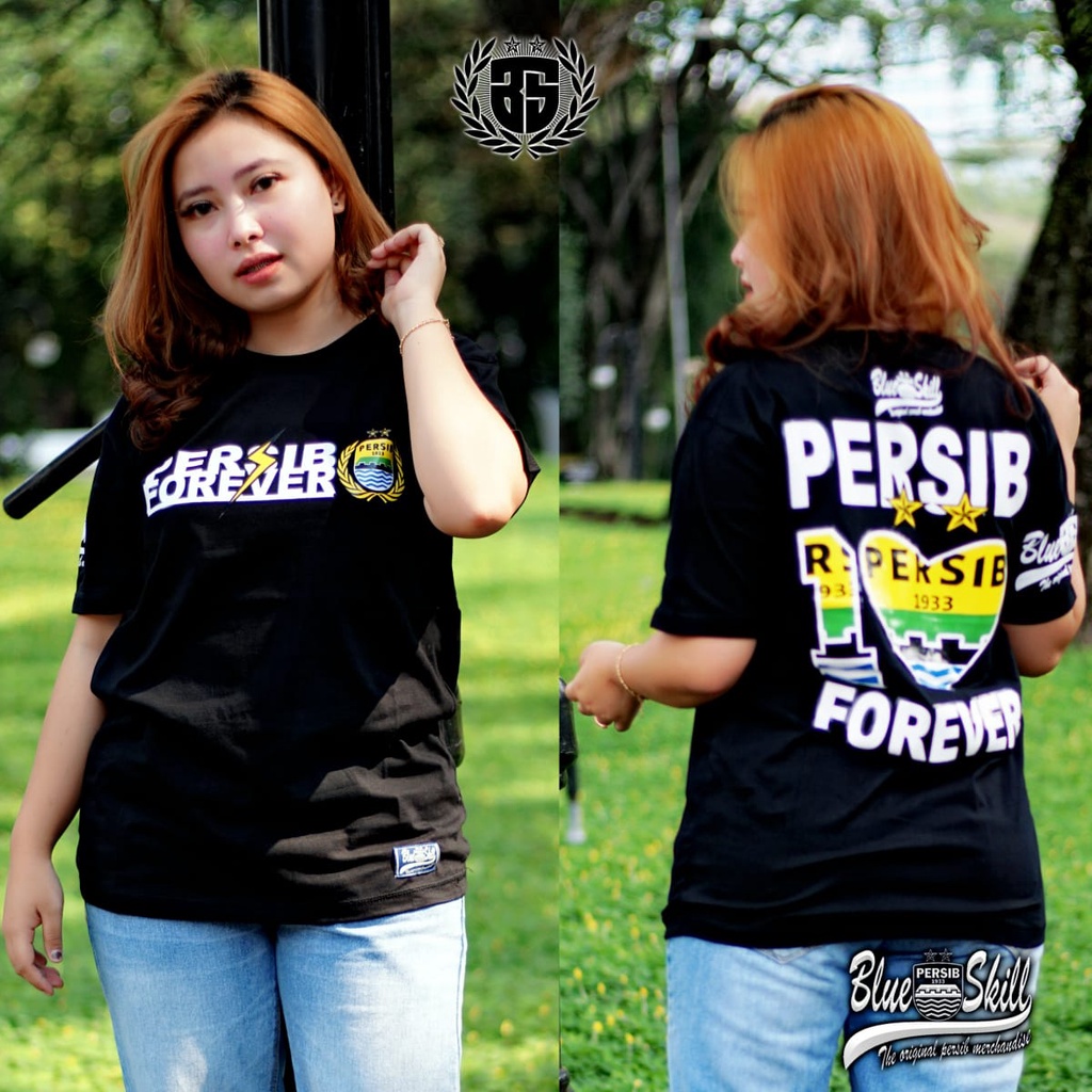 Kaos persib pendek / kaos persib forever / kaos persib i love forever / kaos persib untuk pria dan wanita / kaos originalblueskill