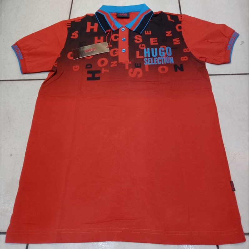 KAOS HUGO KERAH ORI / KAOS KATUN SPANDEK KERAH HUGO ORI / KAOS HUGO KERAH ORIGINAL