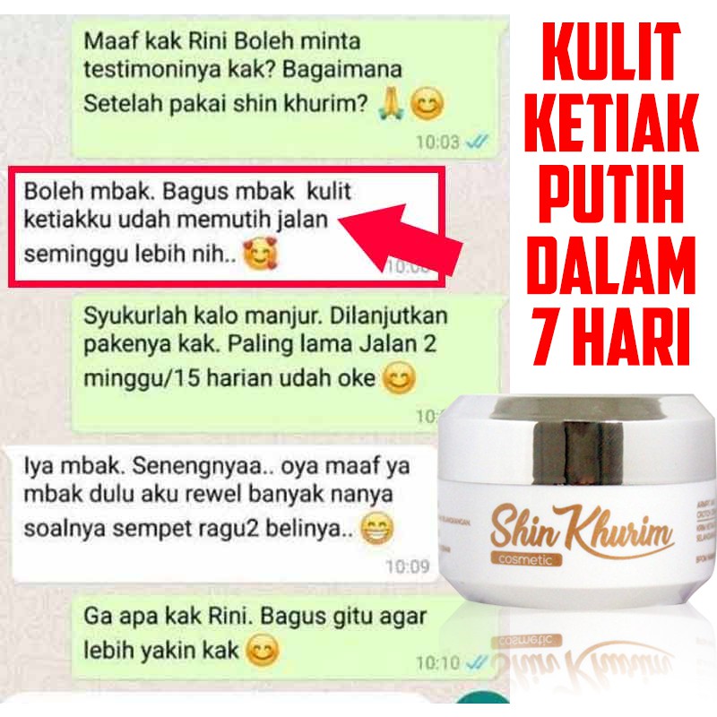 Shin Khurim BPOM / Cream Shinkurim / Sinkurim Shin Kurim Original Pemutih Ketiak Dan Selangkangan Hitam