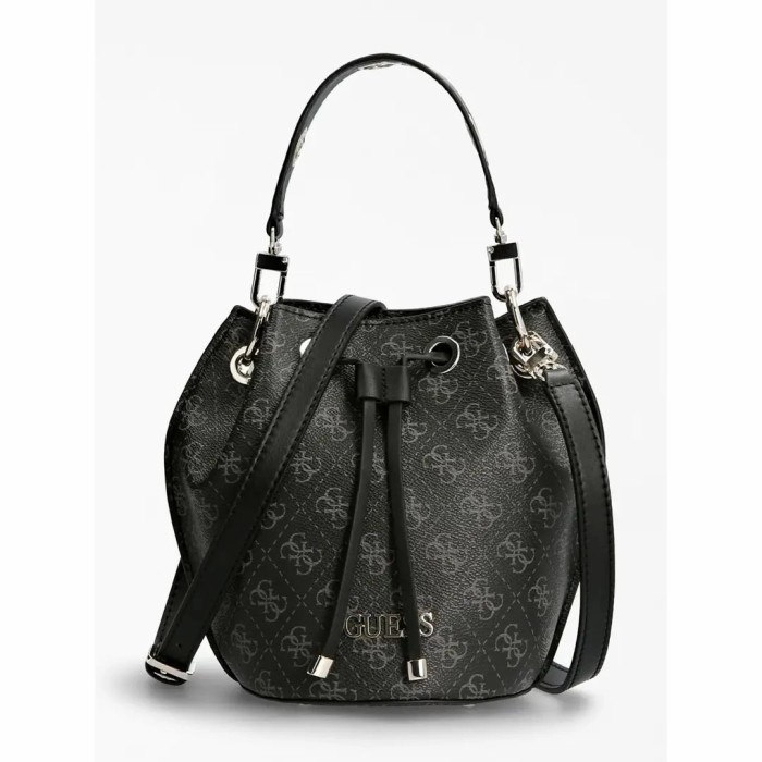 Cod Tas Wanita Guess Washington Bucket Bag Original - Hitam
