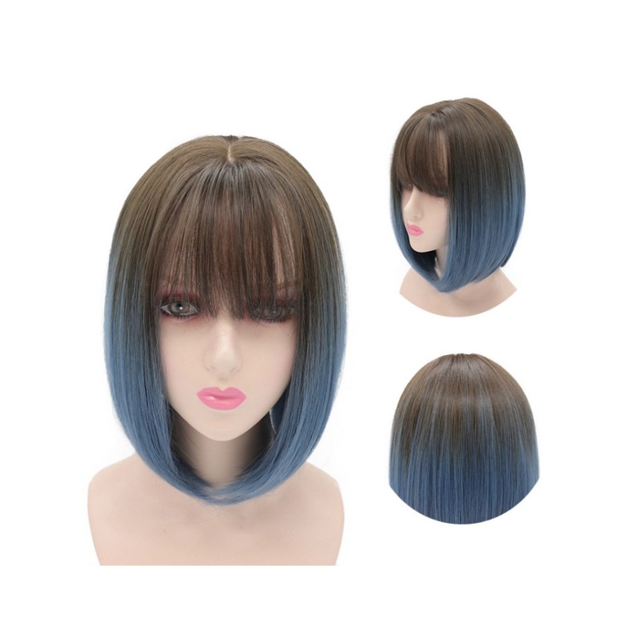 WDA-22 wig daily jepang gradasi abu gray rambut palsu pendek