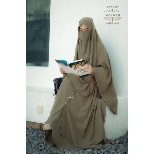 MARWAH SET BY AZDA /GAMIS RASA TUNIK SET KHIMAR