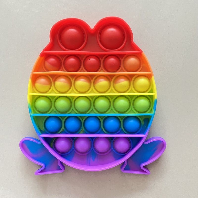 Maninan POP IT Murah Rainbow fidget Push Pop Its Fidget toy Push bubble Kids-Kodok