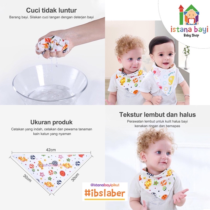 Slaber Bib Segitiga Murah -Slaber Anak/Celemek Bayi 1 Pcs