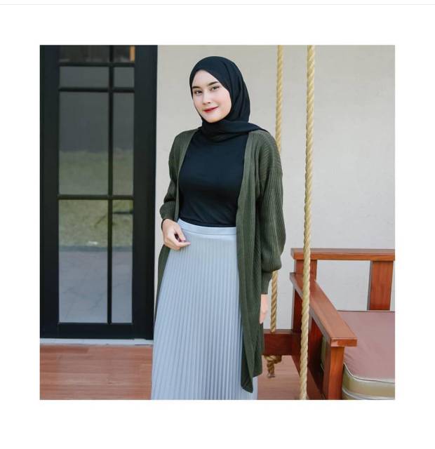 ZAHIRA BALLONI LOONG // Cardigan Wanita Cardigan Murah Rajut Tebal Halus ( bisa Cod ) pembyaran-1