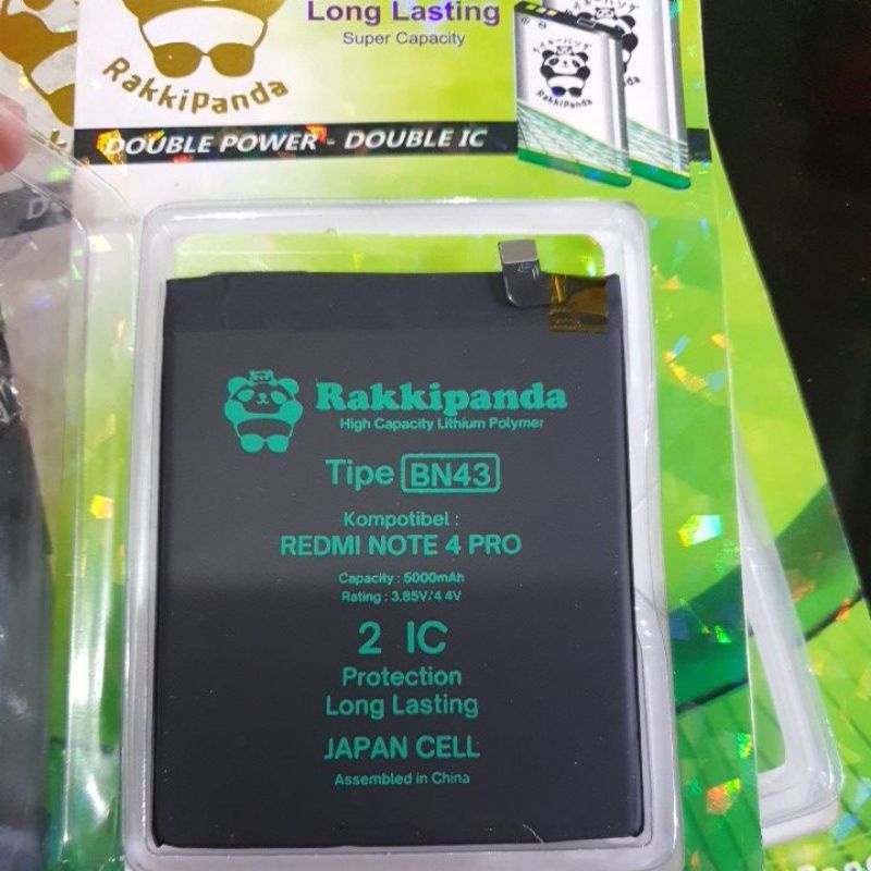 { BN43} Batre baterai batery rakkipanda double power xiomi redminote 4x REDMINOTE4X / REDMI NOTE 4X 