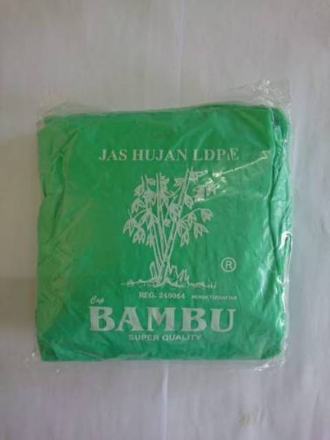 JAS HUJAN PLASTIK CAP &quot;BAMBU&quot; (MODEL PONCHO)