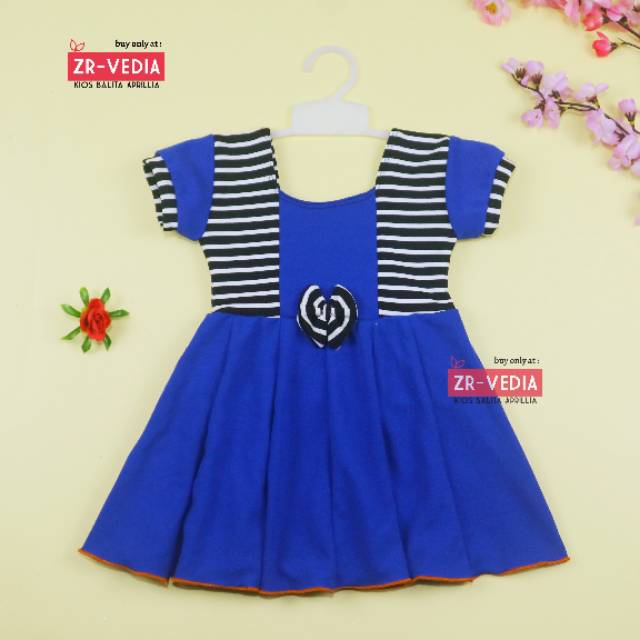 Dress Nadine uk Bayi 3-12 Bulan / Dres Pesta Baby Perempuan Murah Pakaian Baju Harian Cewek Import