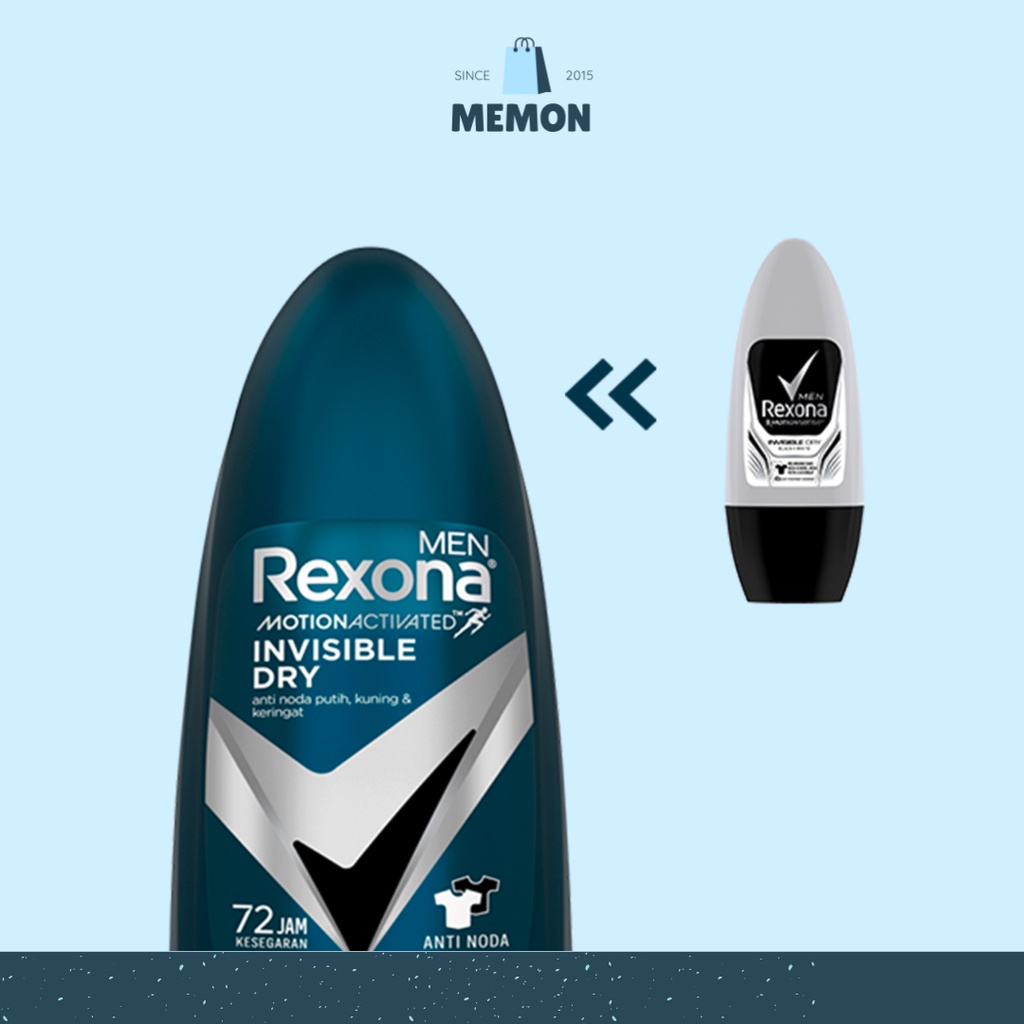 Rexona Men Deodorant Roll On Invisible Dry 45Ml - Deodorant Pria