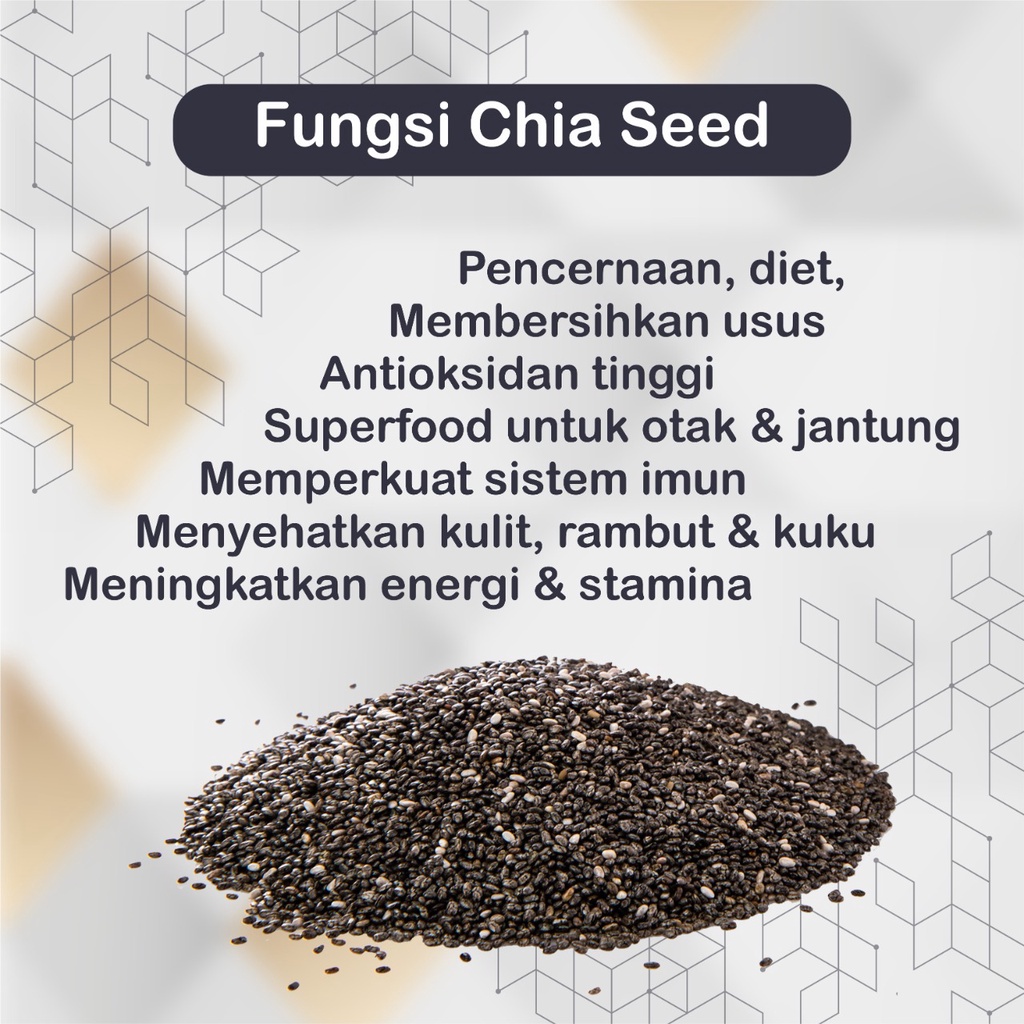 Biji Chia Seed Organik 150 gram / Black Chia Seed Premium Untuk Diet