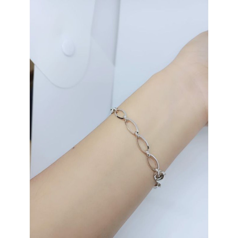 gelang rantai oval hollo silver925