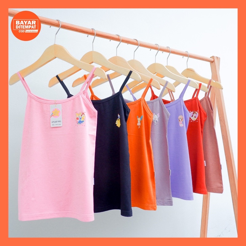 Tanktop Singlet Anak Perempuan Polos Kaos Dalam Tengtop Remaja Katun Adem 3 - 8 Tahun