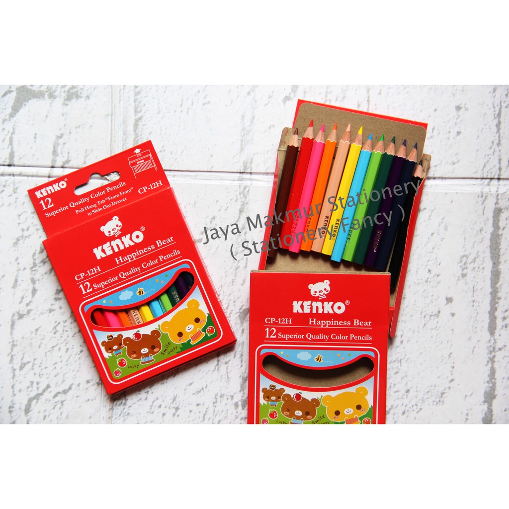 Pensil warna kenko pendek classic 12 warna CP-12H