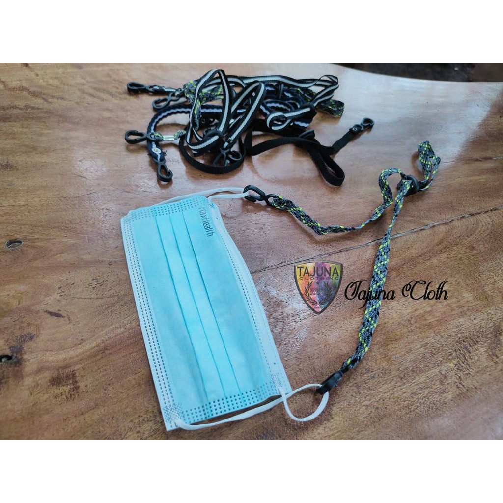 2 in 1 strap masker/masker lanyard/kalung masker/konektor masker