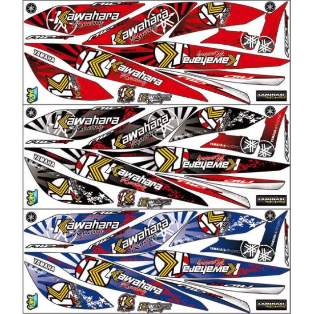 Striping Mio GT Variasi Sticker Stiker Scotlite Skotlet Motor Body List Skotlet Listt Motor Lis List