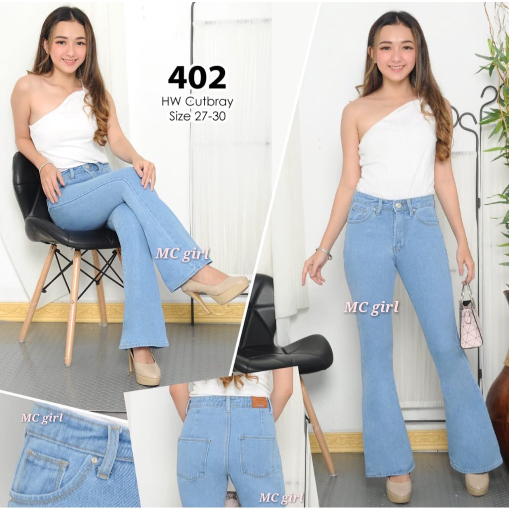 MC girl Celana Jeans Premium Cutbray Highwaist Wanita / High Waist Cutbrai Non-Stretch / Celana Panjang Lepis Pinggang Tinggi Kaki Lebar / Haiwes Denim Kaki Besar / Haiwaist Kaki Gede / Boot Cut