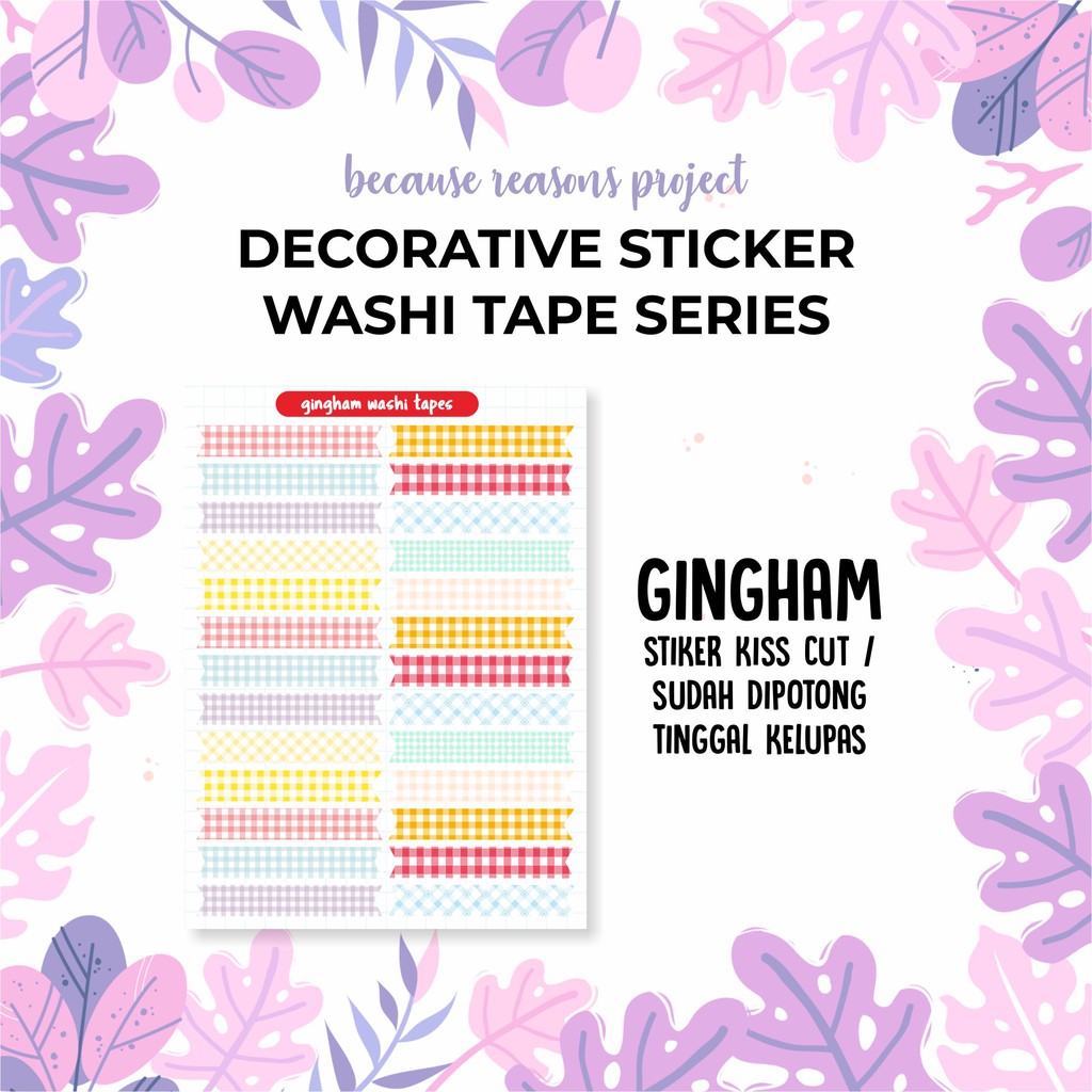 POLCOS - STIKER DECO - WASHI TAPE-GINGHAM matte