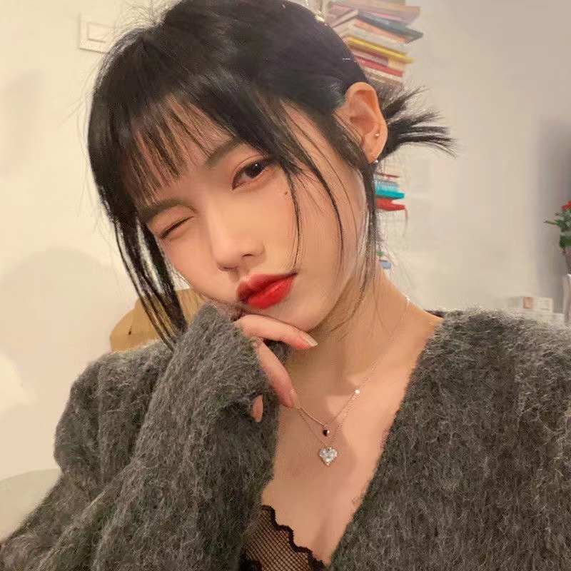 IFYOU Kalung Rantai Choker Model Double Layer Warna Silver Gaya Korea Untuk Wanita