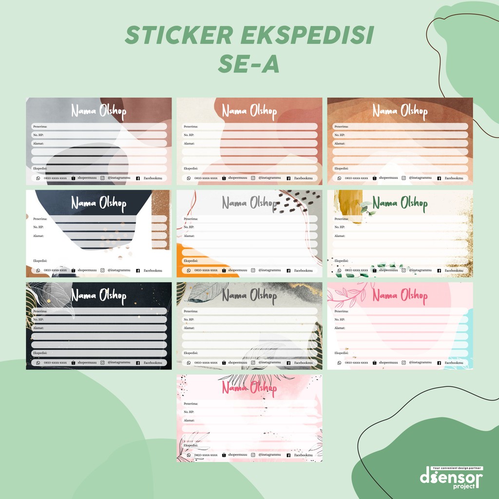

STIKER LABEL EKSPEDISI/ PENGIRIMAN ONLINE SHOP 9 CM x 15 CM KODE SE-A