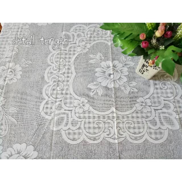 Viral !!! Taplak Meja Putih / Tablecloth / Taplak Meja Makan Kain Berkualitas / Taplak Meja Panjang