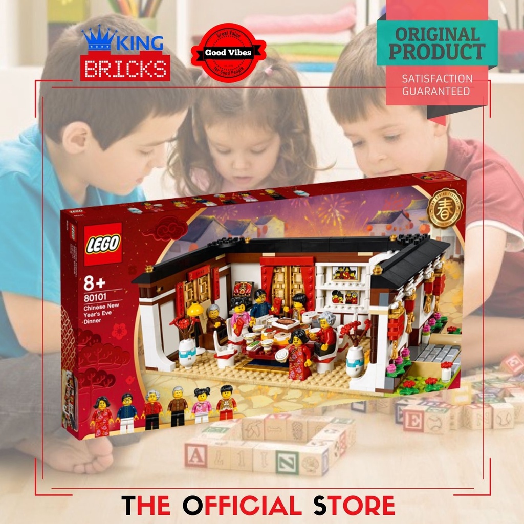 LEGO Original SEASONAL 80101 Chinese New Year Eve Dinner - Mainan Anak Edukasi Lego Imlek Kreatif