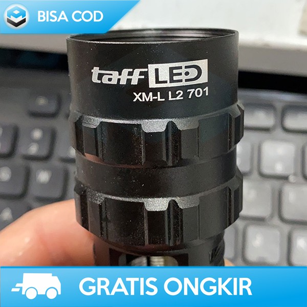 SENTER LED SUPER TERANG JARAK JAUH 65000 LUMENS TAFFLED 701 ORIGINAL