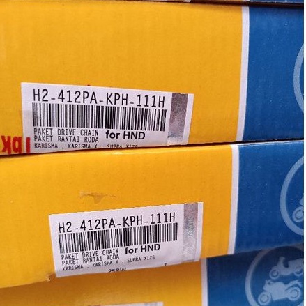 Gear Set Rantai Karisma Kirana Supra X125 KPH Aspira Rantai 420H