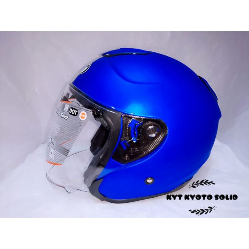 Jual HELM KYT KYOTO R BIRU DOFF/ HELM KYT SINGLE VISOR FULL BOK 2KG