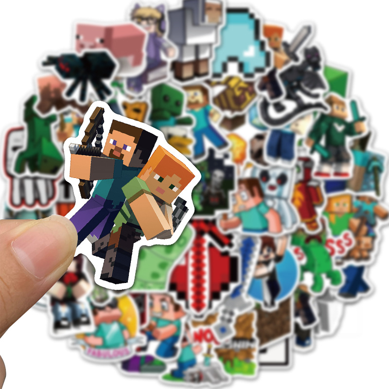 50 hot games Minecraft stickers luggage skateboard computer graffiti stickers stickers waterproof non-repetitive