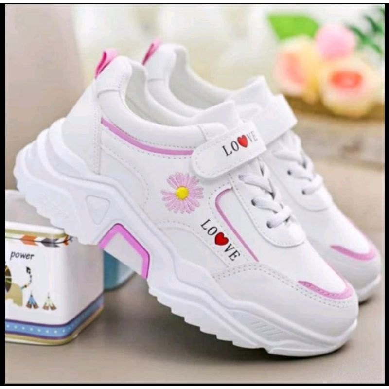 TmO - 8.8 Sale Sepatu wanita fashion sneakers JintuFlowers/sepatu sneakers tali dan repet trendy termurah bisa cod kekinian/sepatu wanita jalan santai trendy/sepatu wanita sneakers santai jalan trendy