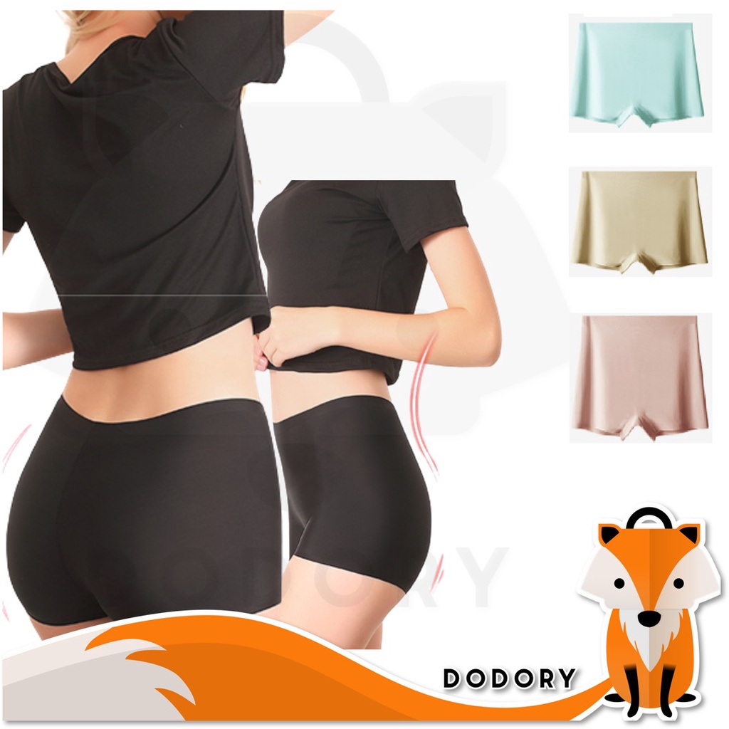 DODORY W224 Celana Short Wanita Seamless Bahan Lembut Tipis Sejuk Pakaian Dalam Boxer Perempuan