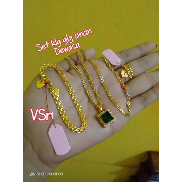 set klg 45 cm glg dobel nori &amp; cincin lapis emas24 bisa di sepuh kembali