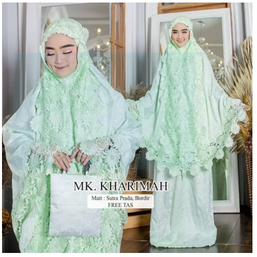 Mukena Sutra Prada / Mukena Sutra Paris Paris Mewah / Mukena Sutra Prada Paris Bordir / Mukena Sutra