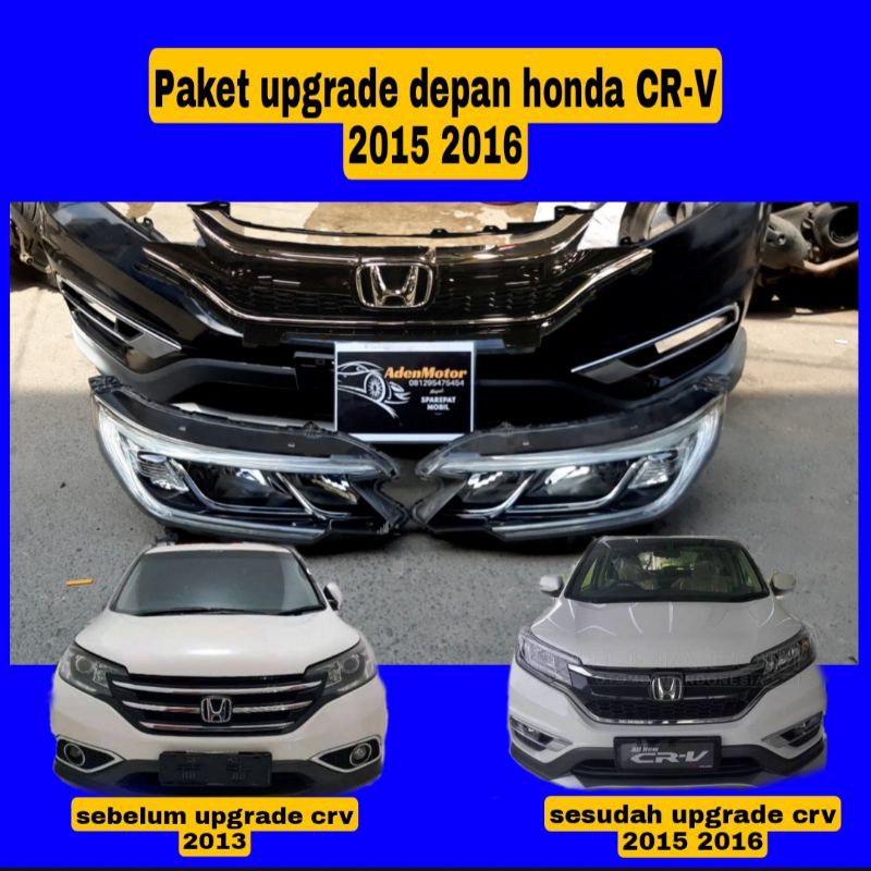 Paket Upgrade Honda CRV 2013 2014 ke crv 2015 2016 headlamp bumper gril original