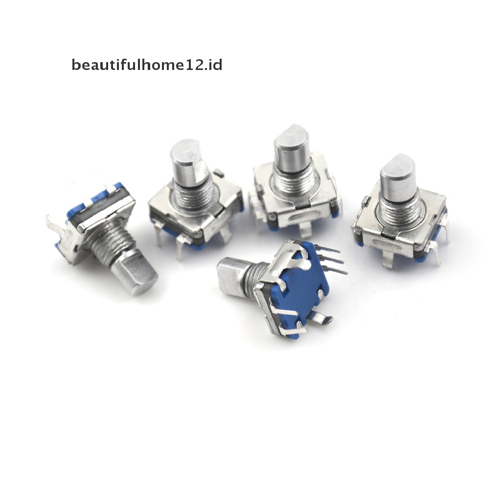 【beautifulhome12.id】 New 5Pcs Rotary Encoder Push Button Switch Keyswitch Electronic Components 12mm .