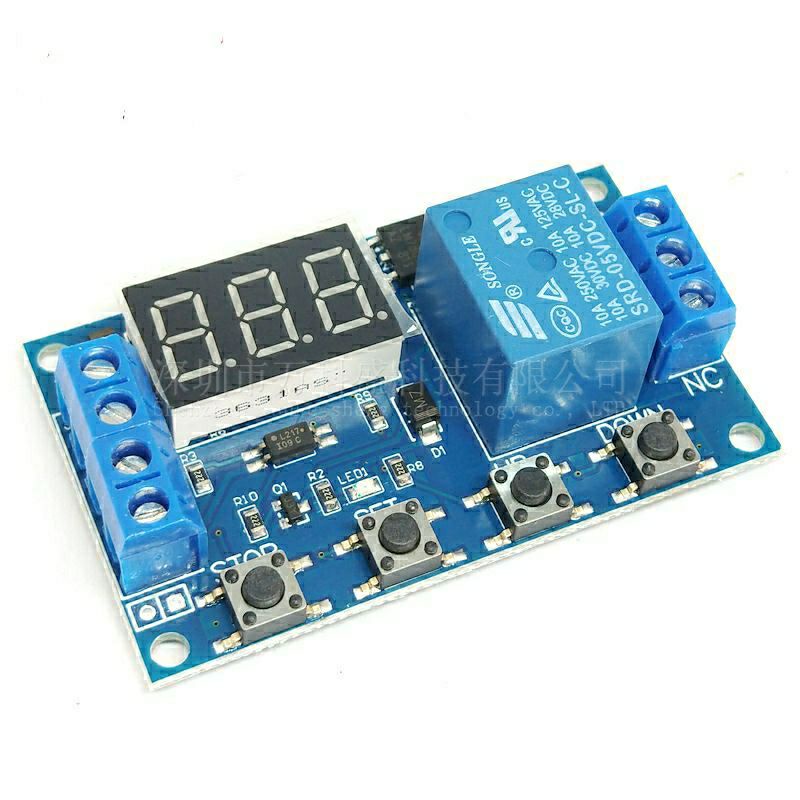 Relay Timer Display 4 Tombol DC 6V~30V Delay Time Module Switch Control