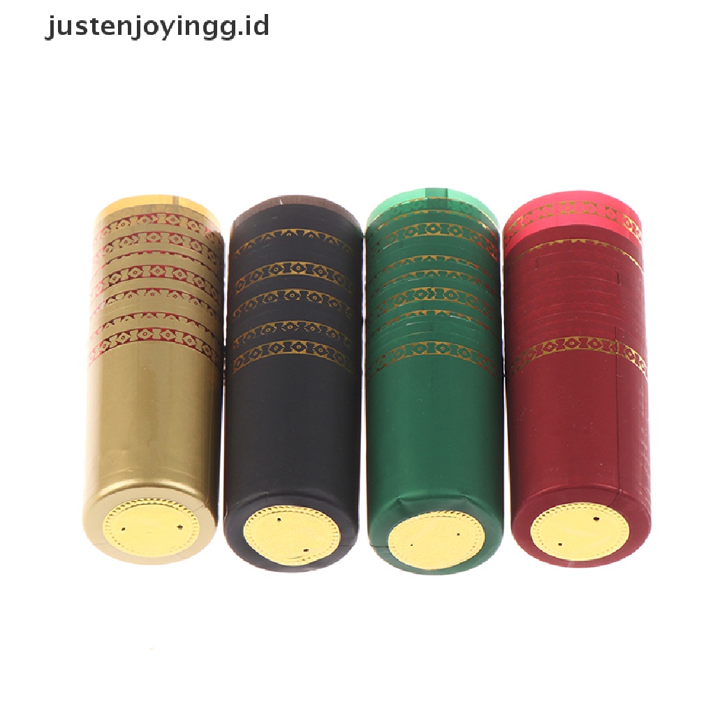 10pcs Tutup Botol Wine Bahan PVC Heat Shrink