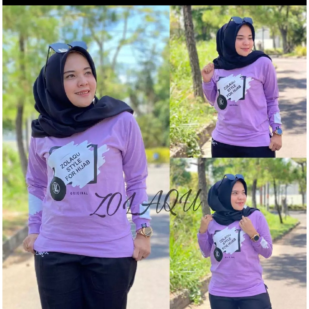 SWEATER LENGAN PANJANG/SWEATER ZOLAQU/COD /BAJU WANITA LENGAN PANJANG/SWEATER HIJAB STYLE