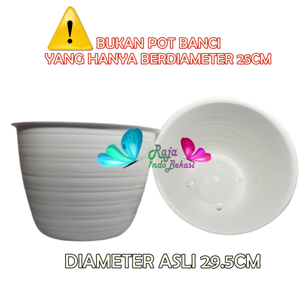 Pot Jm Ruby TAWON 30 Putih 30 CM Motif MADU Pot Bunga Murah Plastik Mirip Tawon Pirus Putih 30 32