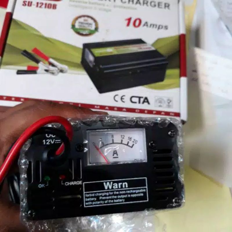 Charger Aki 12V 10A Smart SUNPRO