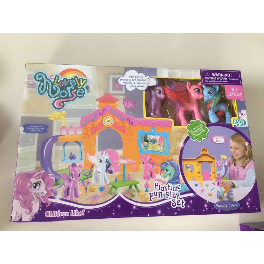 MAINAN ANAK LOVELY HORSE HOUSE FUN TIME KUDA PONY RUMAH SERODOTAN