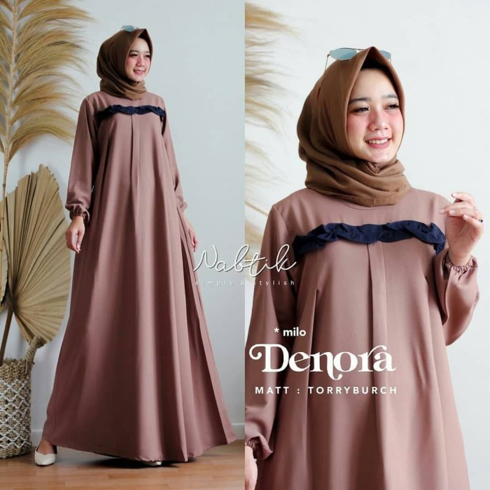 Baju Gamis Kekinian Jersey Katun Premium Cantik Baju Gamis L9W7 Remaja Jumbo Modern Bigsize Ceruty M