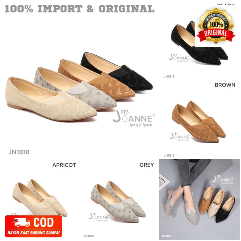 [ORIGINAL] JOANNE Flat Loafers Shoes Sepatu Wanita #JN1818
