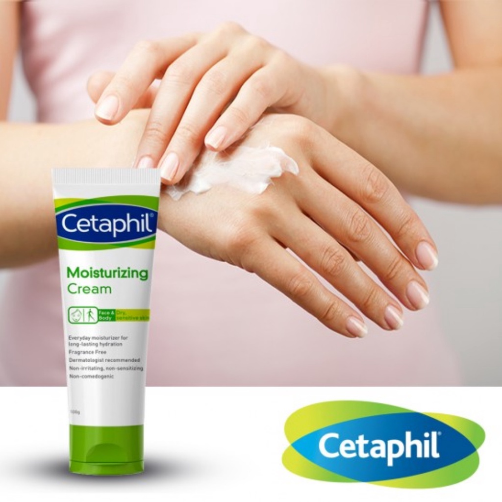 Cetaphil Moisturizing Cream 100gr 453gr | Krim Pelembab Wajah &amp; Kulit untuk Segala Jenis Kulit