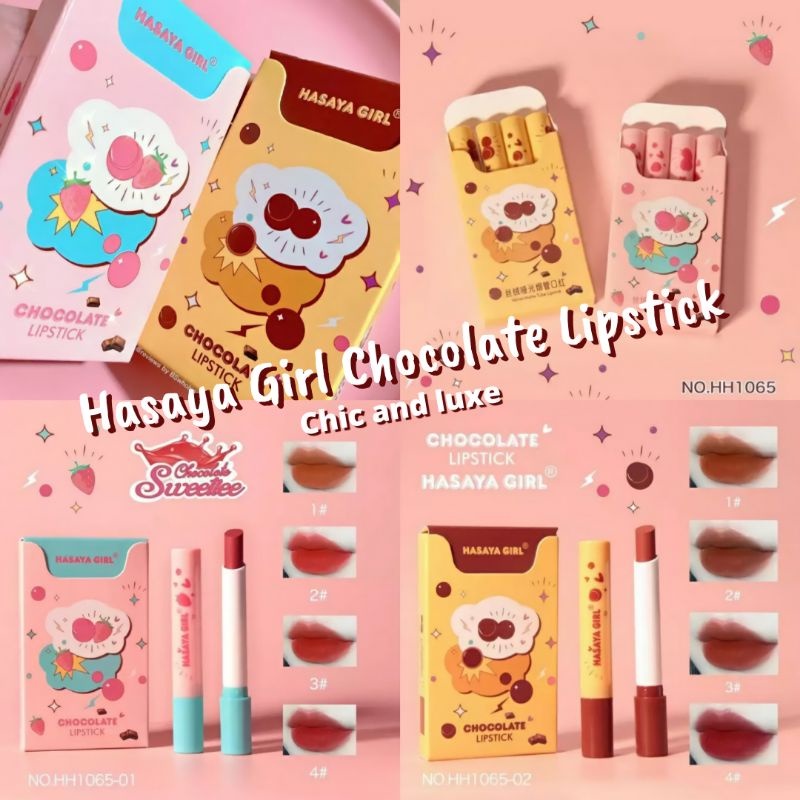 [ECERAN] HASAYA GIRL CHOCOLATE LIPSTIK  SWEETTEE LIPSTICK HH1065