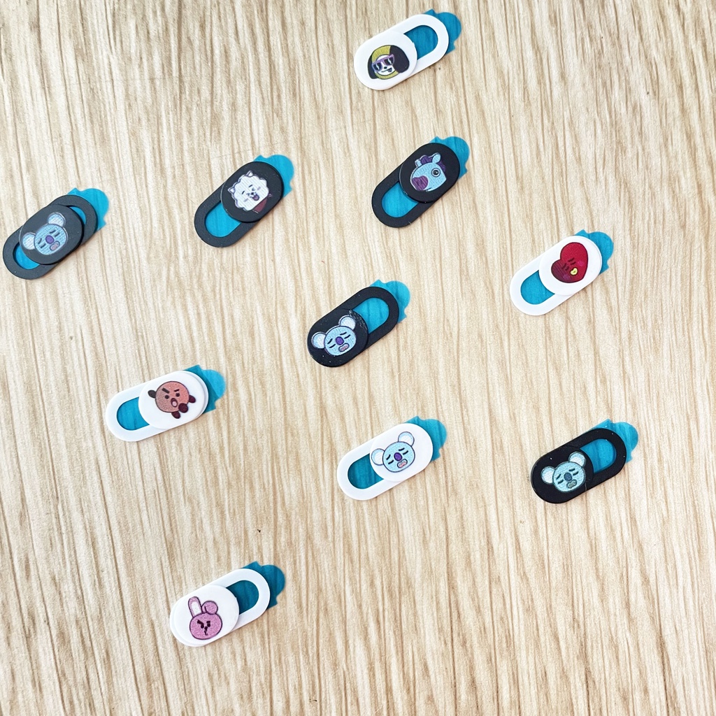 CUSTOM BTS BT21 PELINDUNG PENUTUP WEBCAM KAMERA COVER CAMERA LAPTOP HP ASUS DELL SAMSUNG VIVO XIAOMI