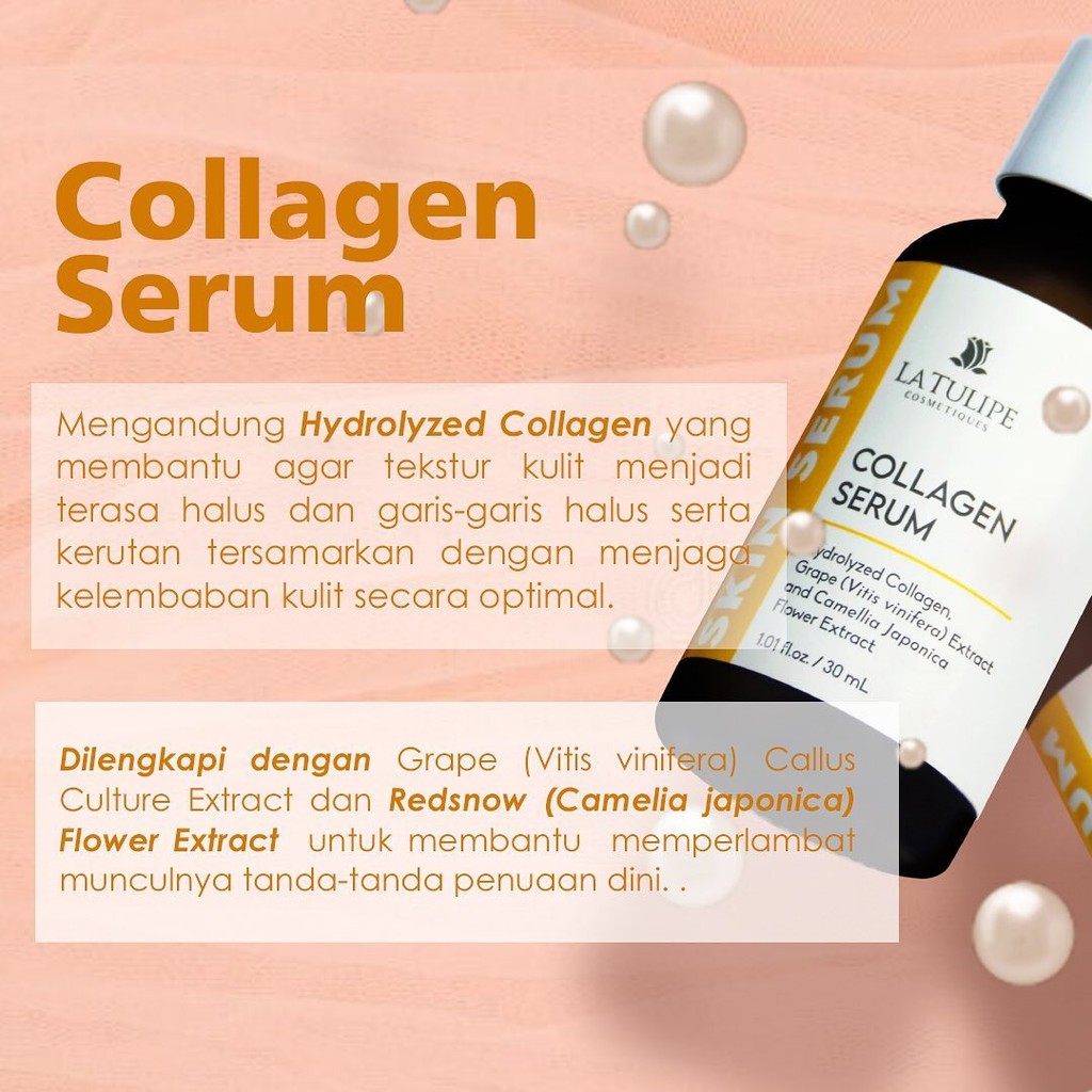 LA TULIPE Skin Serum Collagen | Hyaluronic | Exfoliating 30ml | Pore Refining 20ml