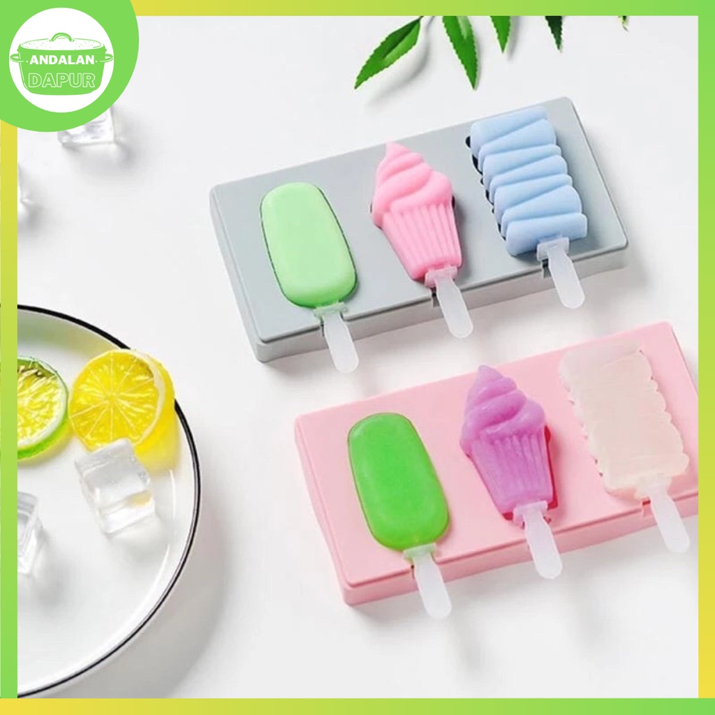 CETAKAN ES KRIM LUCU BAHAN PLASTIK STIK ES KRIM CETAKAN ICE CREAM UNIK POPSICLE