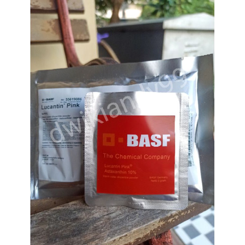 Lucantin Pink Red 10% Original 100% BASF Germany Astaxanthin Carophyl Louhan Arwana Koi Cupang